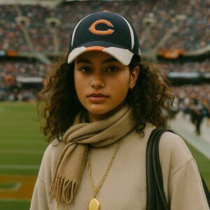 Reebok Chicago Bears Navy and White Cap